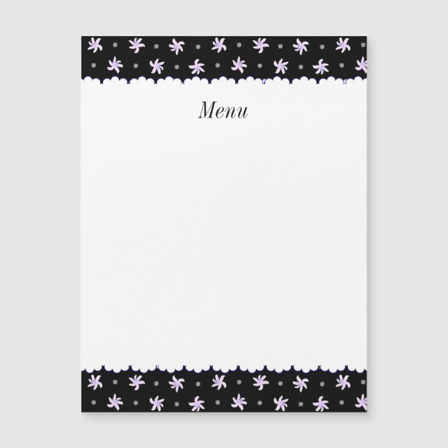 文字　カスタマイズ　リリー　ブラック      MAGNETKARTE (Vorderseite)