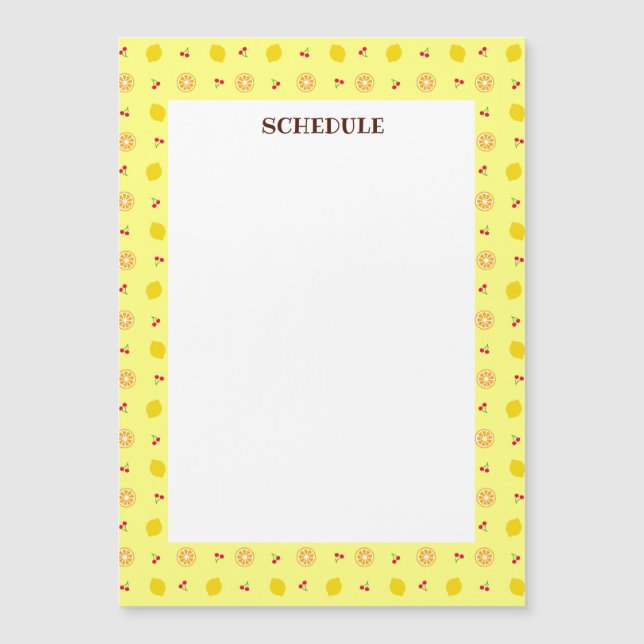 文字　カスタマイズ　レモン チェリー　     MAGNETKARTE (Vorderseite)