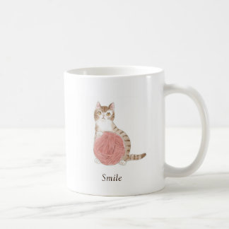 文字 カスタマイズ 猫と毛糸玉 著者:Shiori K. Kaffeetasse