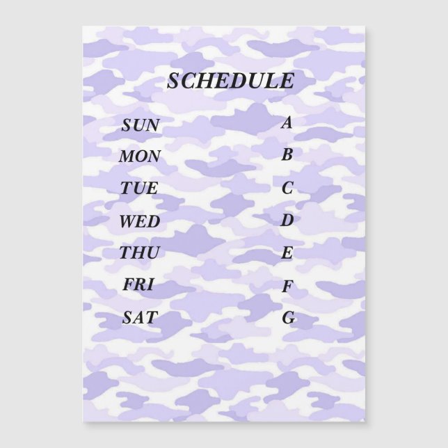 文字　カスタム　迷彩（パープル）  MAGNETKARTE (Vorderseite)