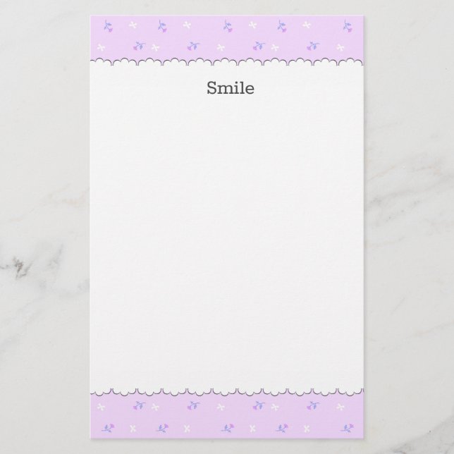 文字　カスタム　野ばら＆リボン（ピンク）  BRIEFPAPIER (Vorderseite)