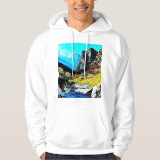 日が当たる岩山 HOODIE