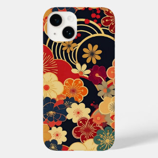日本の伝統的なヴィンテージデザインを使用したアート作品 花 Case-Mate iPhone 14 HÜLLE
