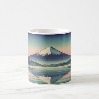 日本の朝焼けの富士山と河口湖の風景が楽しめるアートマグカップ KAFFEETASSE