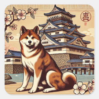 日本の象徴 QUADRATISCHER AUFKLEBER