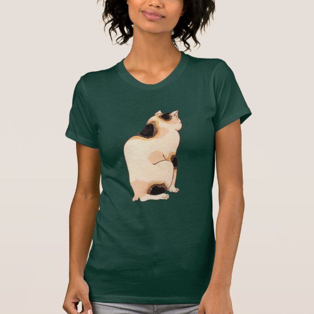 日本猫, 国芳 japanische Katze, Kuniyoshi, Ukiyo-e T-Shirt (Vorderseite)