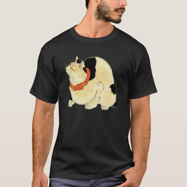 日本猫, 国芳 japanische Katze, Kuniyoshi, Ukiyo-e T-Shirt (Vorderseite)