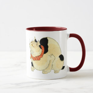 日本猫, 国芳 japanische Katze, Kuniyoshi, Ukiyo-e Tasse