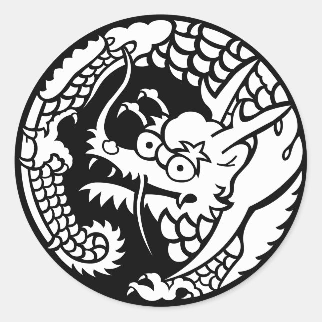 日蓮宗龍の丸 RUNDER AUFKLEBER (Vorderseite)