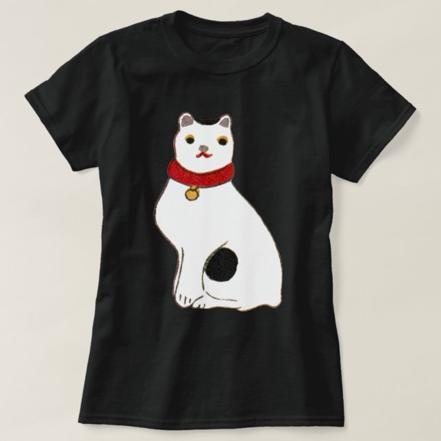 日 本 の の 人, Puppe der japanischen Katze T-Shirt (Design vorne)