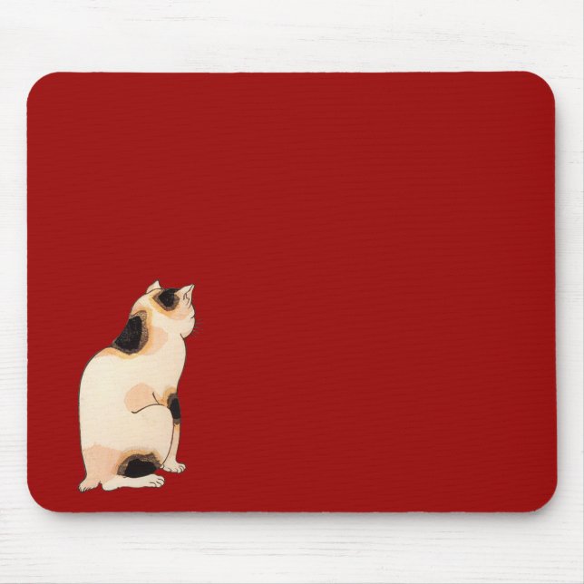 日 本 猫, 国 Japanischer Katze, Kuniyoshi, Ukiyo-e Mousepad (Vorne)