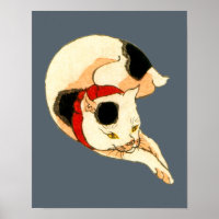 日 本 猫, 国 Japanischer Katze, Kuniyoshi, Ukiyo-e