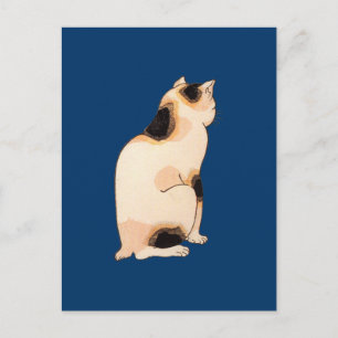日 本 猫, 国 Japanischer Katze, Kuniyoshi, Ukiyo-e Postkarte