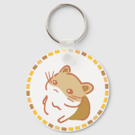 明るいオレンジ＆キュートなハムスターイラスト   SCHLÜSSELANHÄNGER
