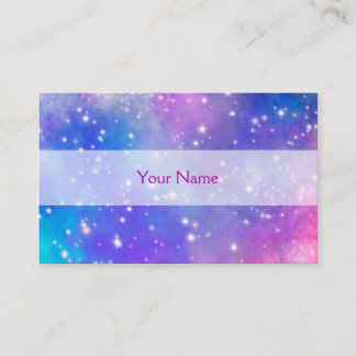 星がキラキラ輝く宇宙のイラストを使った名刺 VISITENKARTE