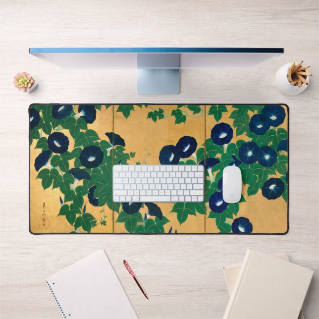 朝 顔(部 分), 其 Morgenglorie (Detail), Kiitsu Schreibtischunterlage (Büro 1)