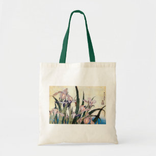 杜 若 と き ぎ り, り, す Iris und Grasshopper, Hokusai Tragetasche