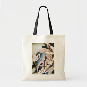 松 に 鶴, 北 Krane auf Pine Tree, Hokusai, Ukiyo-e Tragetasche