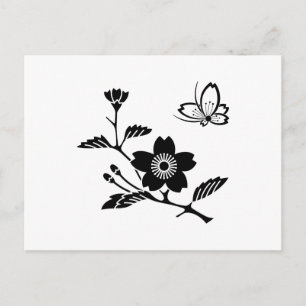 枝 桜 に 中 陰 桜 飛 び POSTKARTE