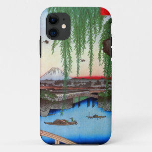 柳 と 士, 広 Willow und Fuji, Hiroshige, Ukiyo-e. iPhone 11 Hülle