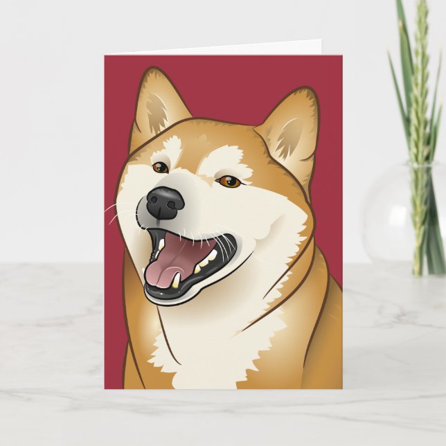 柴犬 alles Gute zum Geburtstag Shiba Inu Hundekarte Karte (Vorderseite)