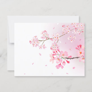 桜の花びらが舞う和風ポストカード＊春のご挨拶・季節の便りに POSTKARTE