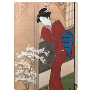 桜 の 花 女, 春 章 Kirschblüten und eine Frau, Shunshi Klemmbrett