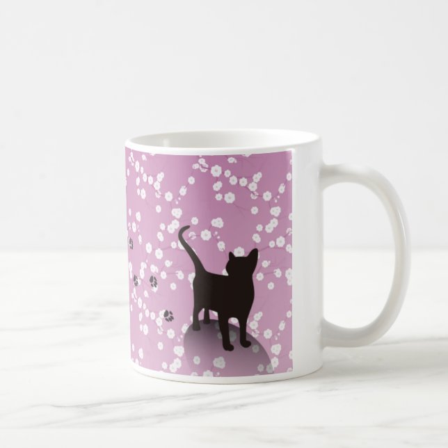 梅と猫　マグカップ KAFFEETASSE (Rechts)
