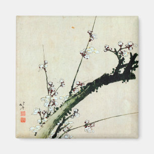 梅 花, 北 斎 Pflaumenblüten, Hokusai, Ukiyo-e Magnet