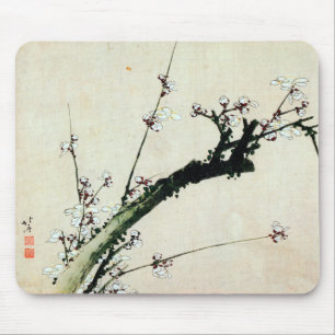 梅 花, 北 斎 Pflaumenblüten, Hokusai, Ukiyo-e Mousepad