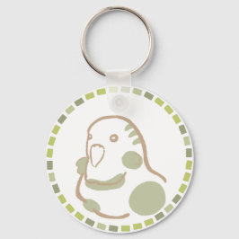 森のインコ＆ポップな緑タイル SCHLÜSSELANHÄNGER