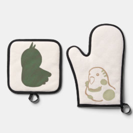 森林浴気分の癒し柔らかデザインインコ OFENHANDSCHUH & Topflappen-Set