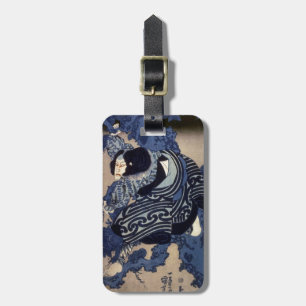 歌 舞 伎 者, 国 Kabuki Schauspieler, Kuniyoshi, Ukiyo-e Gepäckanhänger