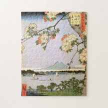 江戸の桜, 広重 Cherry Blossoms of Edo, Hiroshige, Ukiyoe