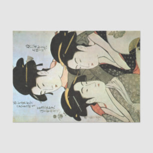 江 の 三 人, 歌 drei wunderschöne Frauen Edo, Utamaro Seidenpapier