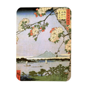 江 の 桜, 広 Kirschblüten 重 Edo, Hiroshige, Ukiyoe Magnet