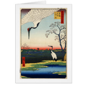 江 の 鶴, 広 Kranich von Edo, Hiroshige.