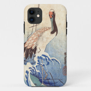 波と鶴, 広重 Kran und Wellen, Hiroshige, Ukiyo-e Case-Mate iPhone Hülle