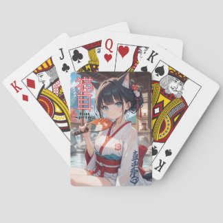 温泉に入る猫耳娘 SPIELKARTEN