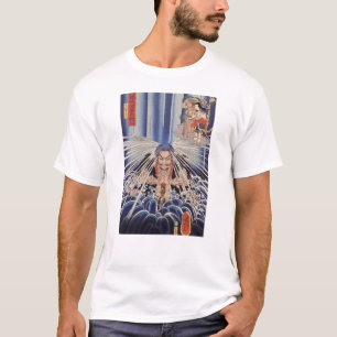 滝に打たれる僧, 国芳 Mönch in den Wasserfällen, Kuniyoshi T-Shirt