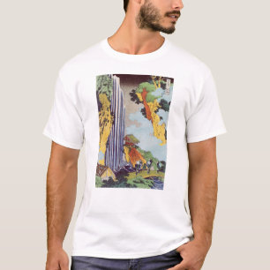 滝, 北 斎 Wasserfall, Hokusai, Ukiyo-e T-Shirt