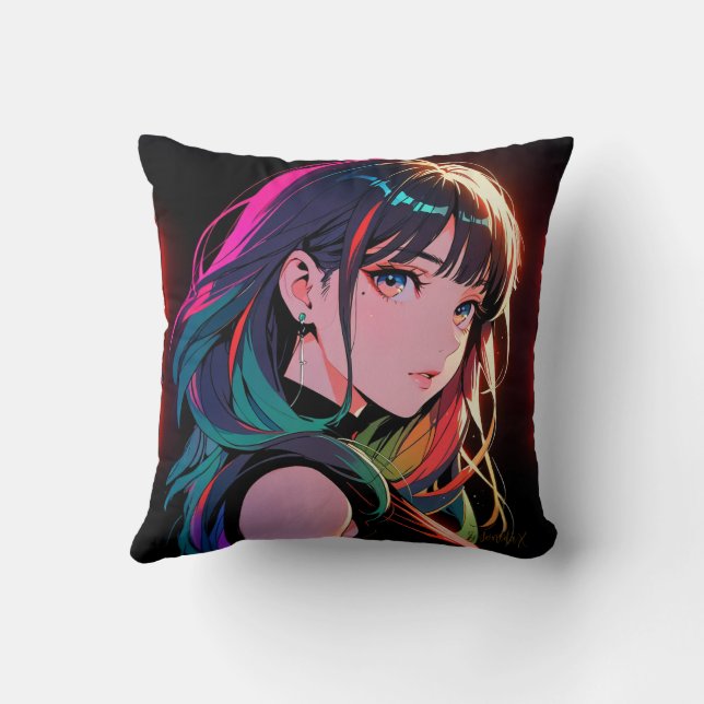 煌霞の少女【Radiant Haze Girl】 Kissen (Rückseite)