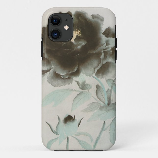 牡 丹, 速 舟 Peony, Gyoshū, Jpanese Art 御 Case-Mate iPhone Hülle (Rückseite)