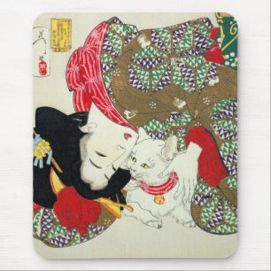 猫 が き, 芳 年 ich Liebe Cats, Yoshitoshi, Ukiyo-e Mousepad