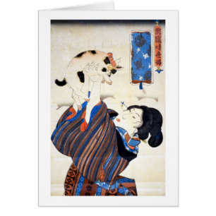 猫 と 女, 国 Katze und Frauen, Kuniyoshi, Ukiyo-e
