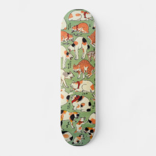 猫 両 め 合, 芳 Katzen der Edo-Ära, Yoshifuji, Ukiyo-e Skateboard