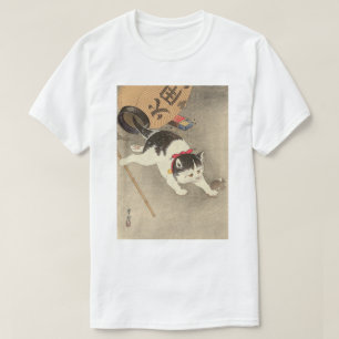 猫, 古邨 Katzen-anziehende Maus, Ohara Koson, Ukiyo-e T-Shirt