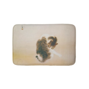 猫, 栖 鳳 Katze, Seihō, japanische Kunst Badematte