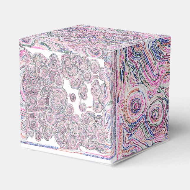 白い線の入った「算数曼荼羅」ボックス GESCHENKSCHACHTEL (Rückseite)