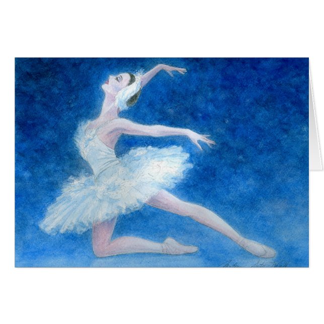 白鳥グリーティングカード (Vorderseite (Horizontal))